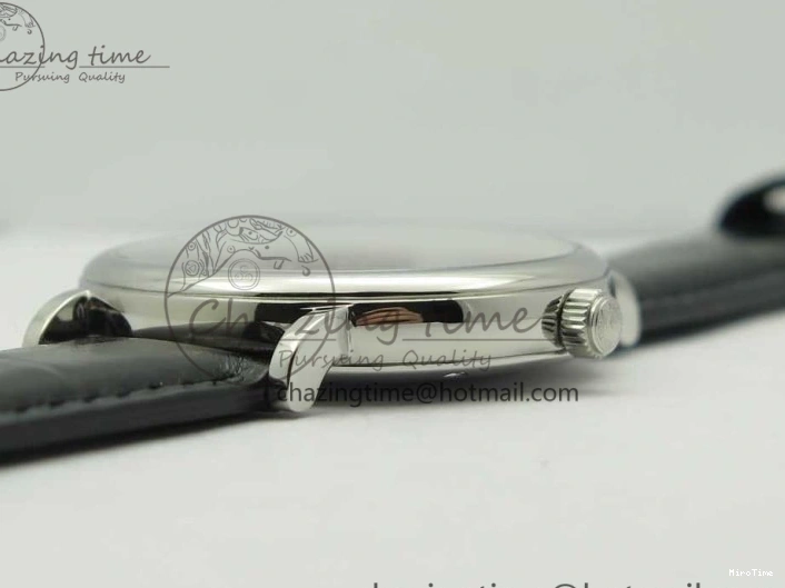 MIROTIME 0322 Affordable Portofino Automatic SS FKF 1:1 Best Edition Black Dial on Black Leather Strap A 7136